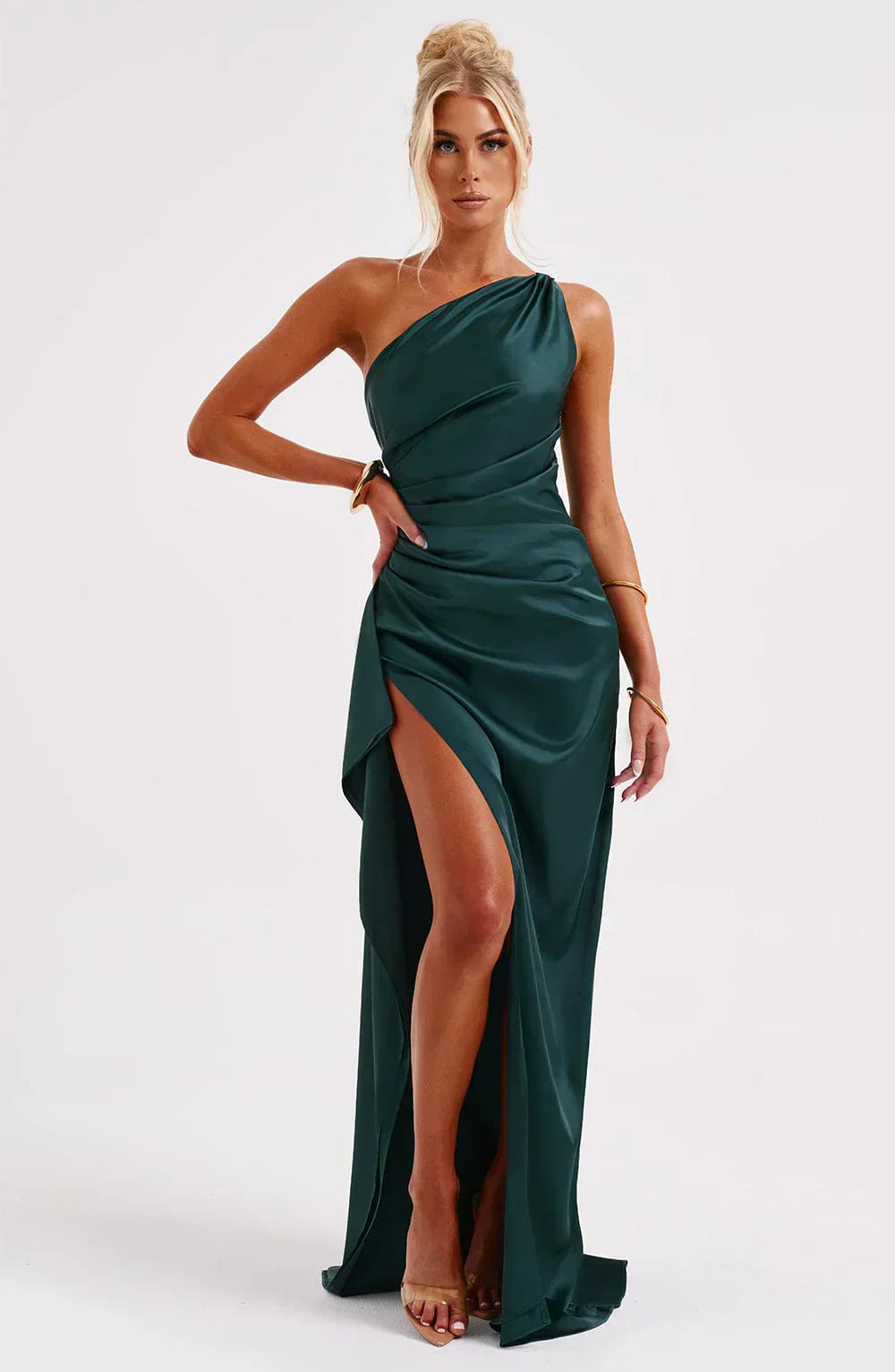 Carina | Asymmetrisk one-shoulder maxikjole | Maxi