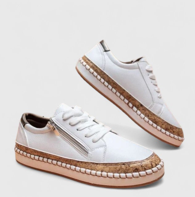 Emilie | Forårsblomster Patren Sneakers med snørebånd til kvinder