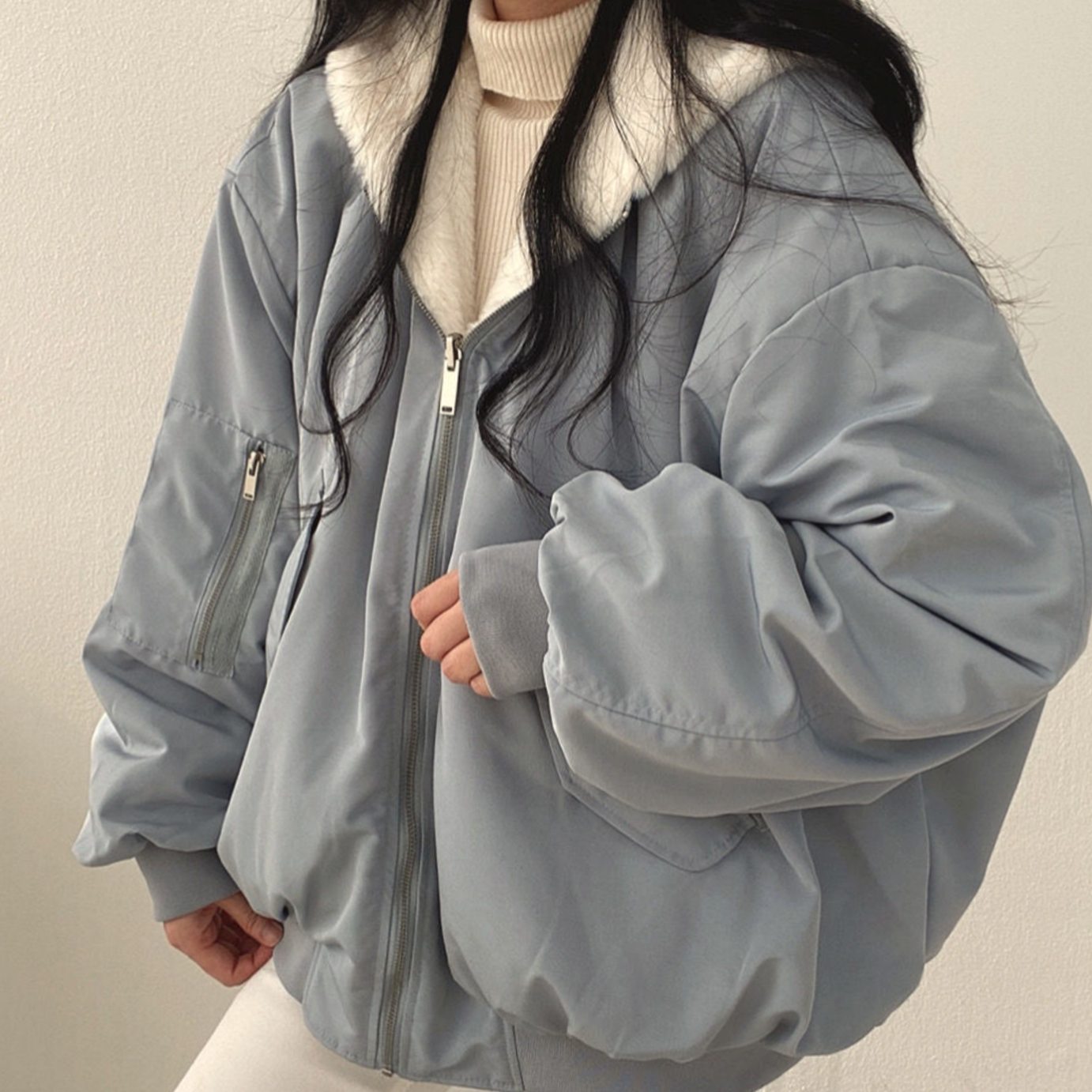 Jytte | Wende-Übergangsjacke für Damen mit Futter und Reißverschluss
