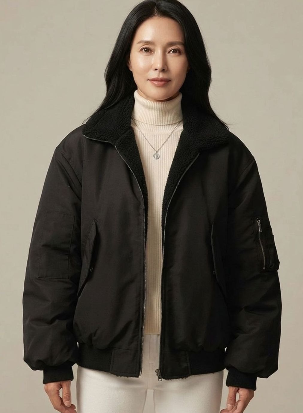 Jytte | Wende-Übergangsjacke für Damen mit Futter und Reißverschluss