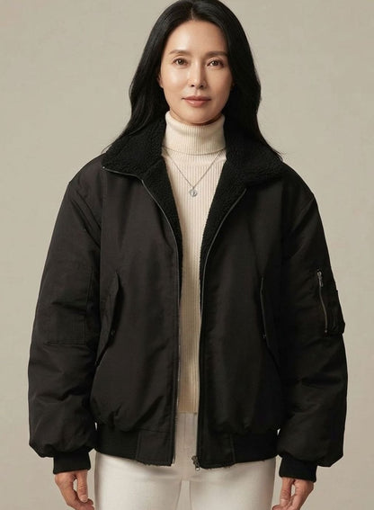 Jytte | Wende-Übergangsjacke für Damen mit Futter und Reißverschluss