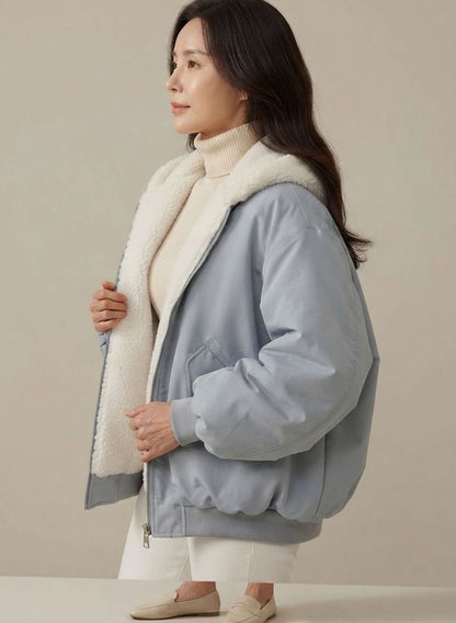 Jytte | Wende-Übergangsjacke für Damen mit Futter und Reißverschluss