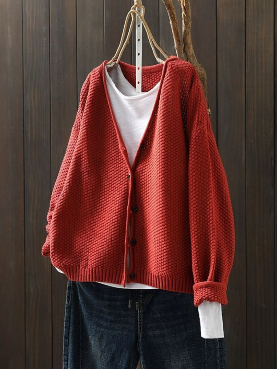 Kamma | Dame knapknappet cardigan i strik