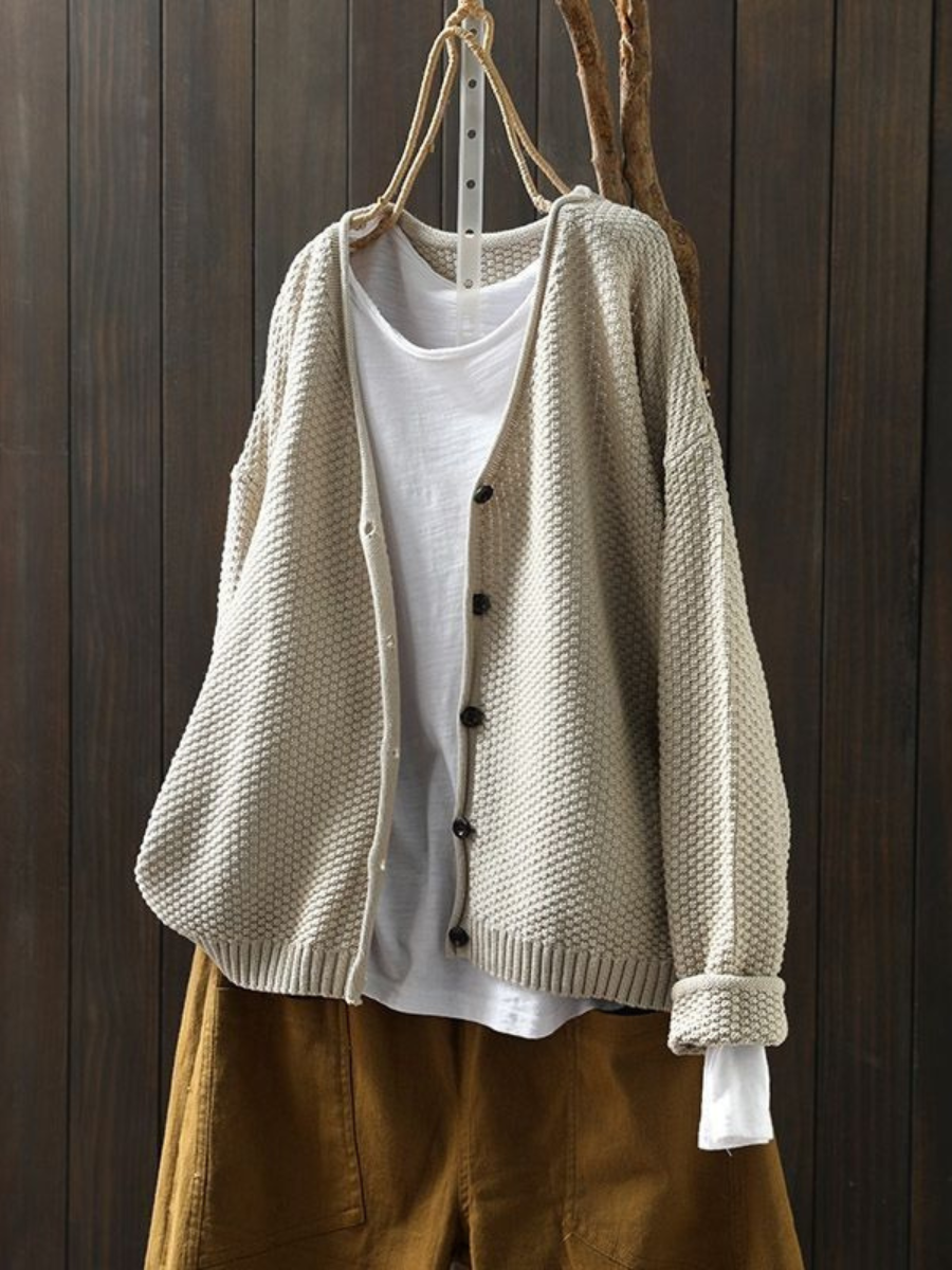 Kamma | Dame knapknappet cardigan i strik