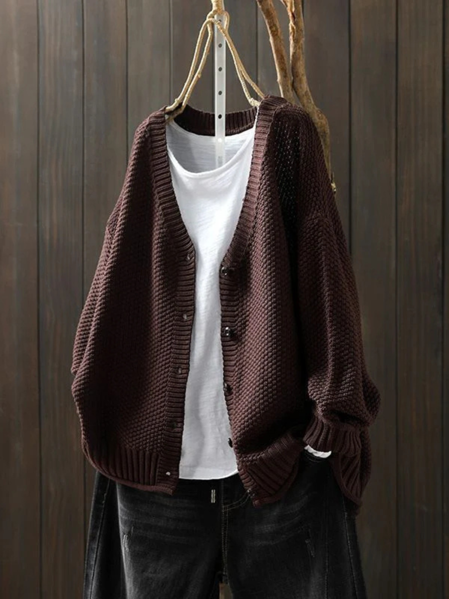 Kamma | Dame knapknappet cardigan i strik