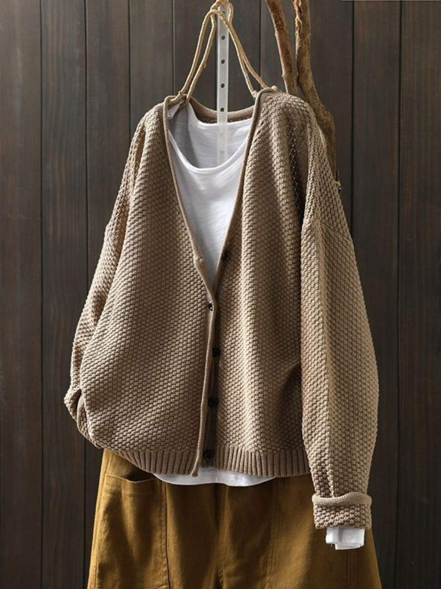Kamma | Dame knapknappet cardigan i strik