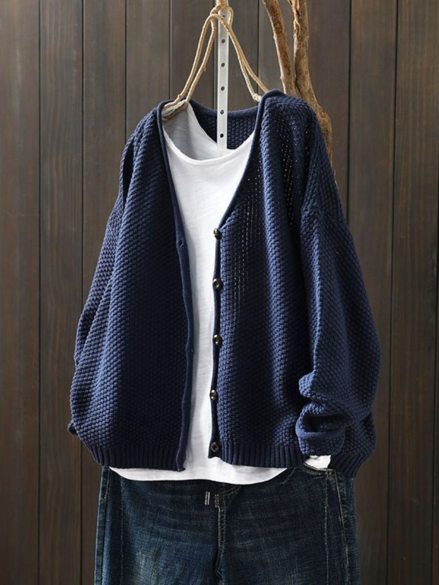 Kamma | Dame knapknappet cardigan i strik