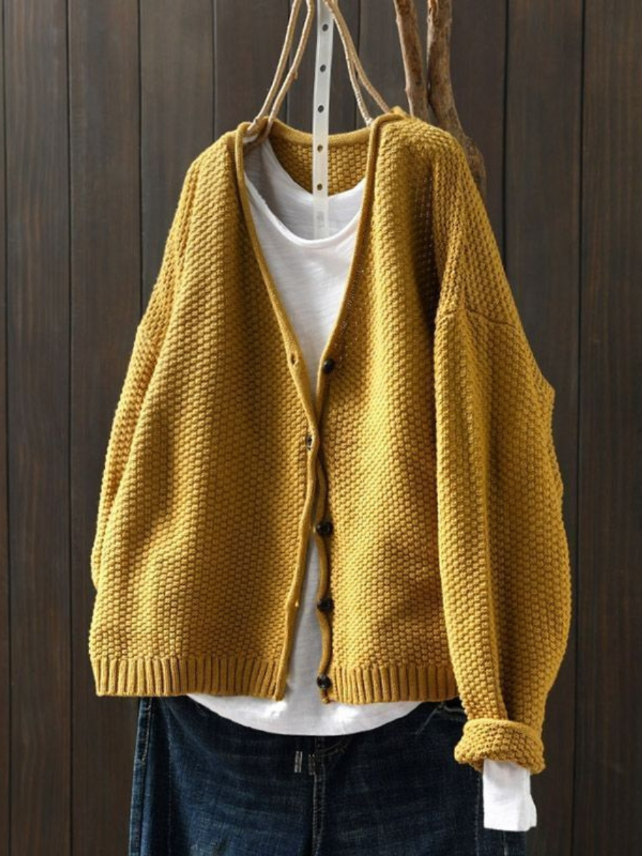 Kamma | Dame knapknappet cardigan i strik