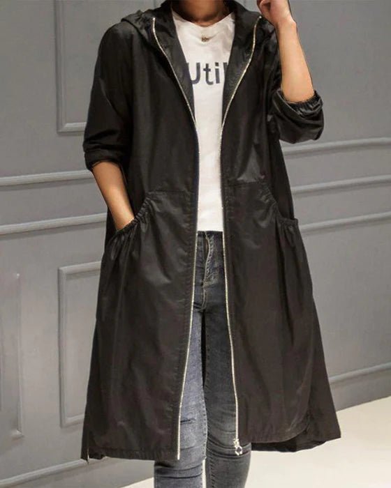 Emma | Stilfuld lang trenchcoat med lommer