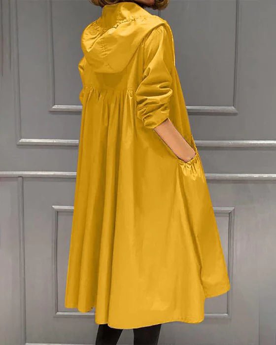 Emma | Stilfuld lang trenchcoat med lommer