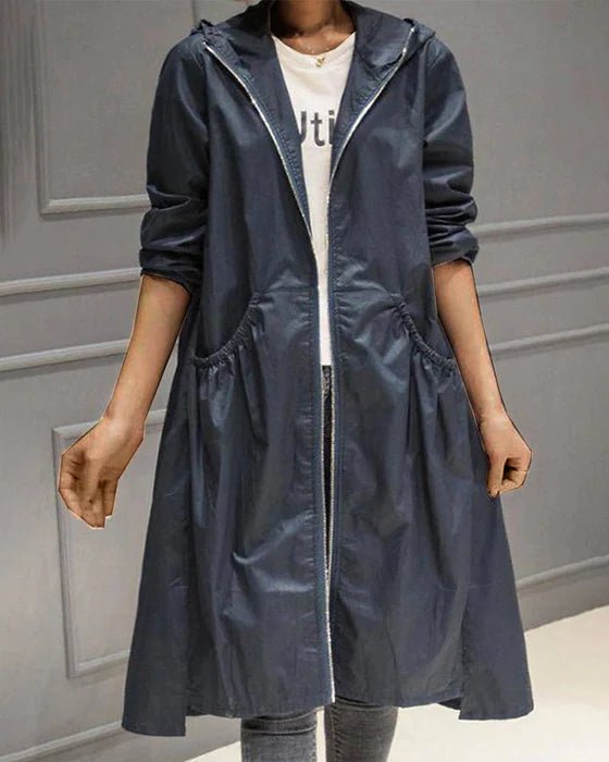 Emma | Stilfuld lang trenchcoat med lommer
