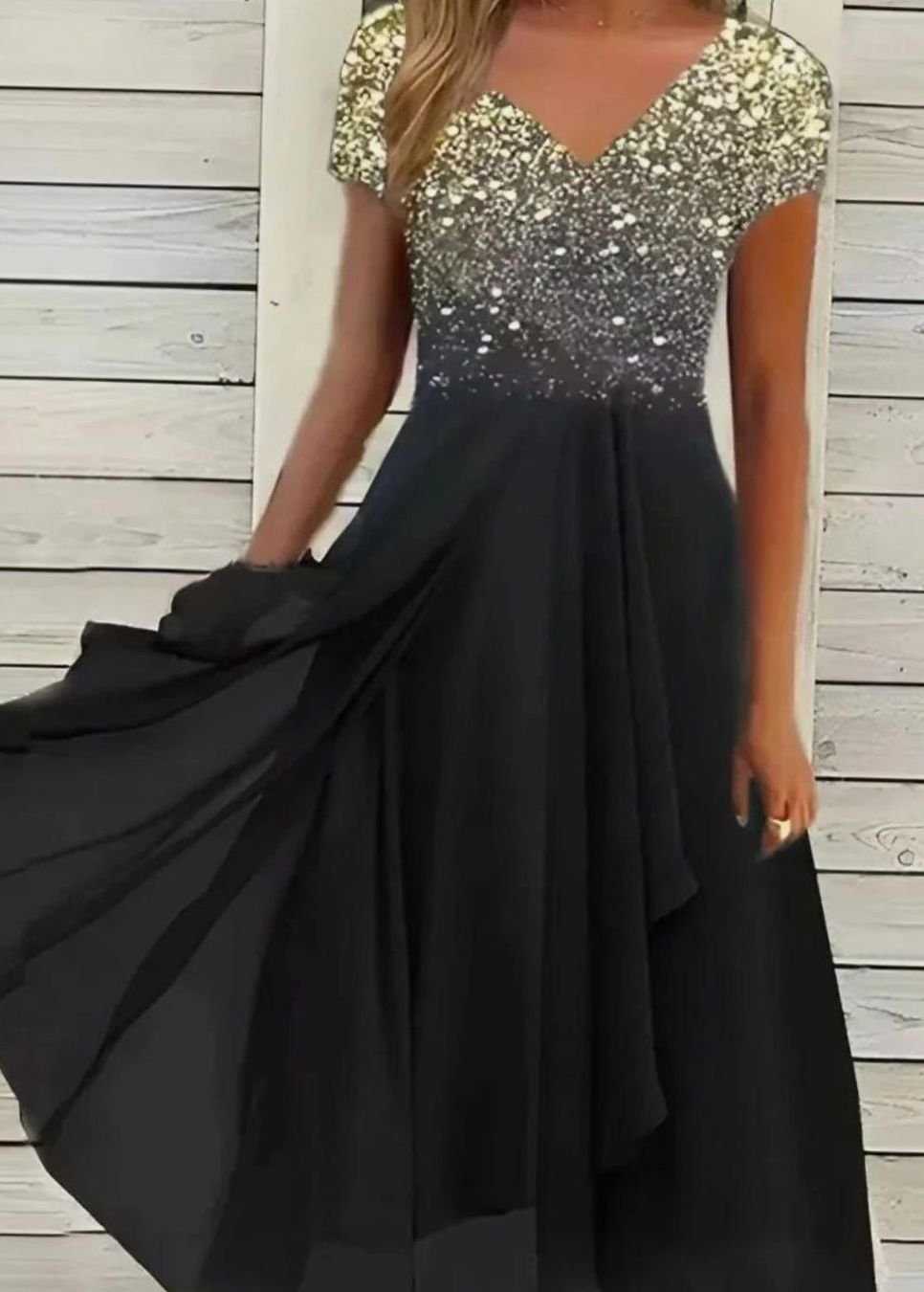 Anette | Damen-Swingkleid mit Blumenprint und leichtem Chiffon