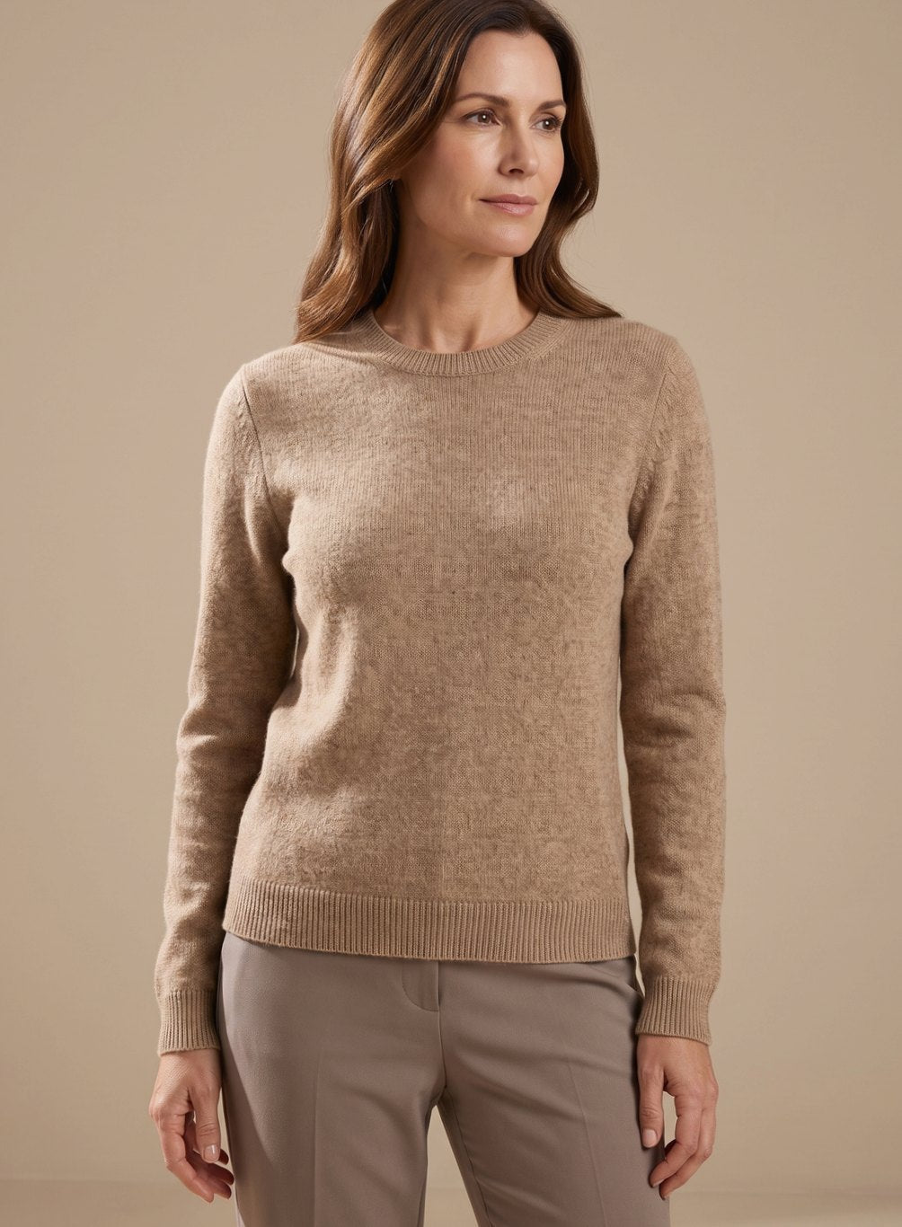 Britta | Dame oversized strikket loungesæt med rullekrave