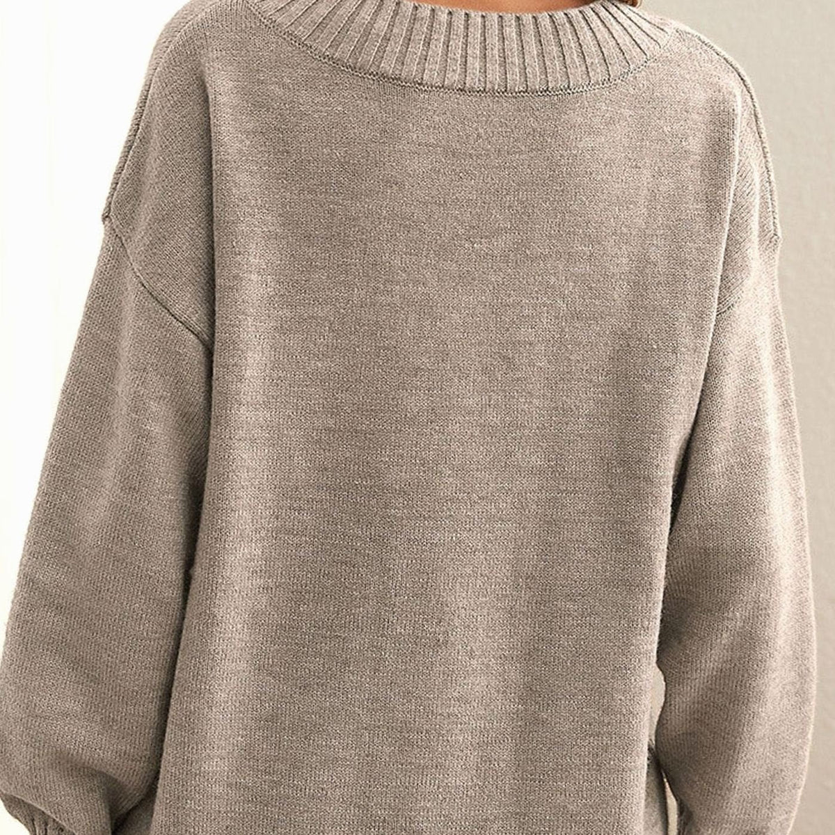 Jette | Dame oversized striktrøje med V-udskæring