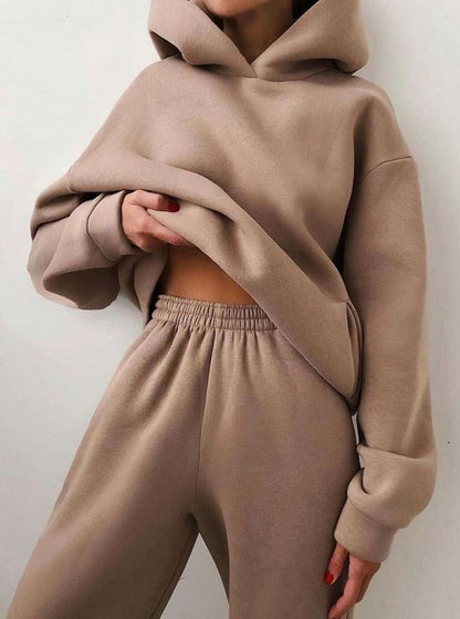 Grethe | Dame oversized hættetrøje med joggingbukser
