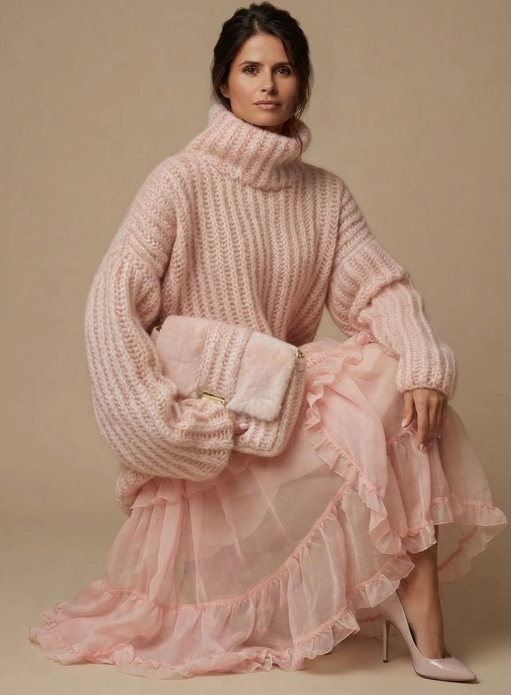 Susanne | Oversized-Strickpullover für Damen mit Rollkragen und warmer Qualität