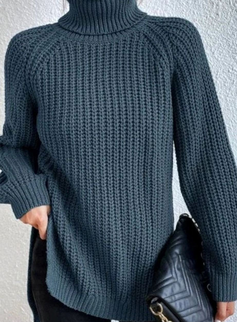 Birthe | Dame pullover med rullekrave og løs pasform