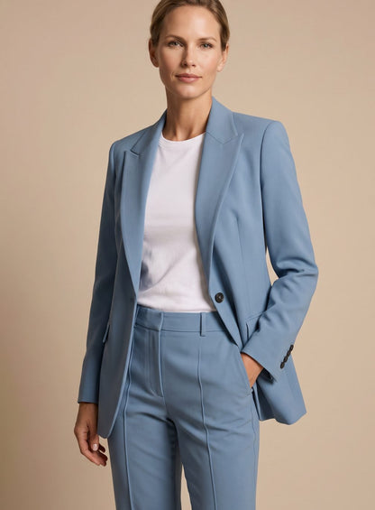 Lisbeth | Dame elegant blazer-sæt med svajbukser