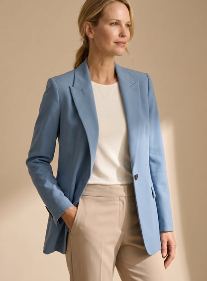 Lisbeth | Dame elegant blazer-sæt med svajbukser