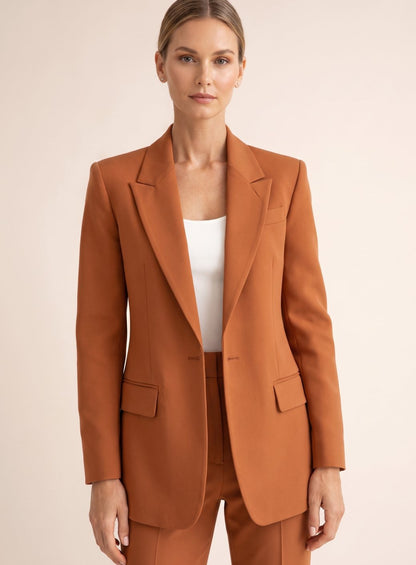 Lisbeth | Dame elegant blazer-sæt med svajbukser