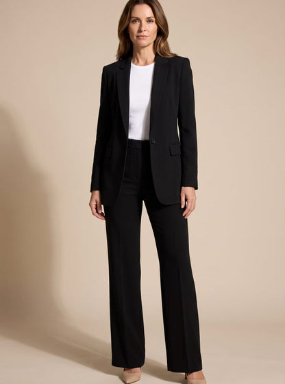 Lisbeth | Dame elegant blazer-sæt med svajbukser