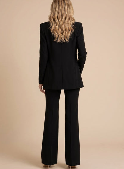 Lisbeth | Dame elegant blazer-sæt med svajbukser