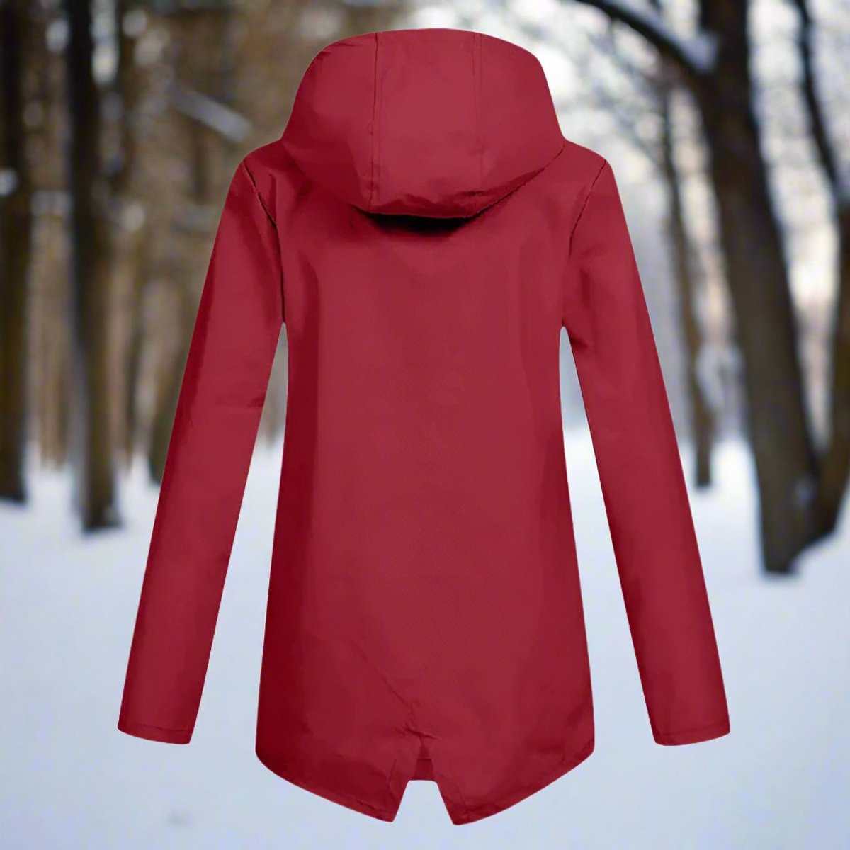 Amalie | Wasserdichte Damen-Regenjacke mit Kapuze und Reißverschluss
