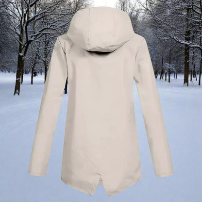 Amalie | Wasserdichte Damen-Regenjacke mit Kapuze und Reißverschluss