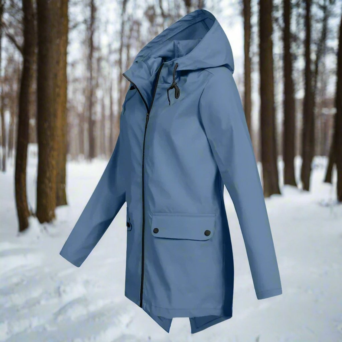 Amalie | Wasserdichte Damen-Regenjacke mit Kapuze und Reißverschluss