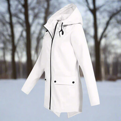Amalie | Wasserdichte Damen-Regenjacke mit Kapuze und Reißverschluss