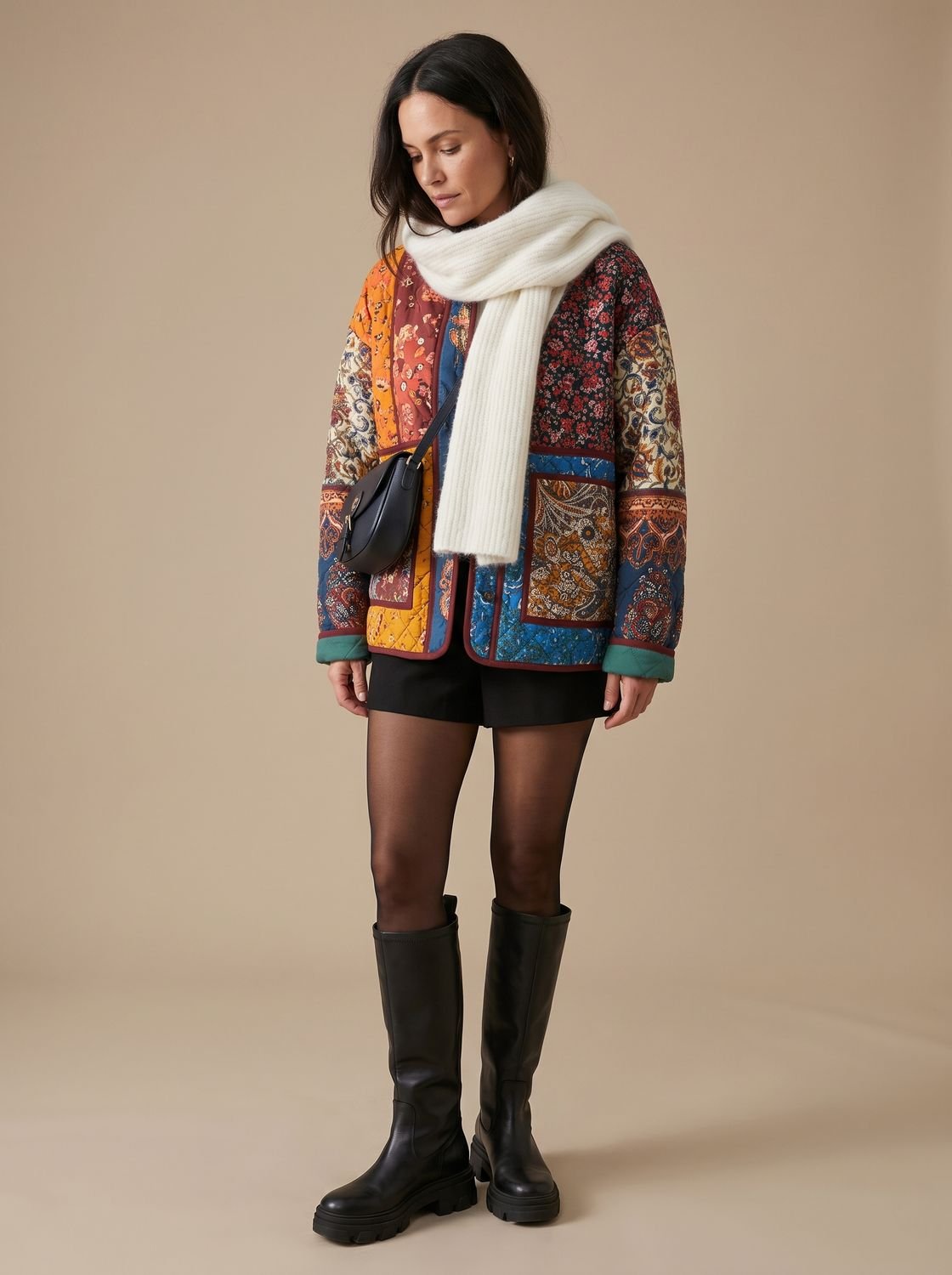 Mette | Damen-Steppjacke mit mehrfarbigem Design