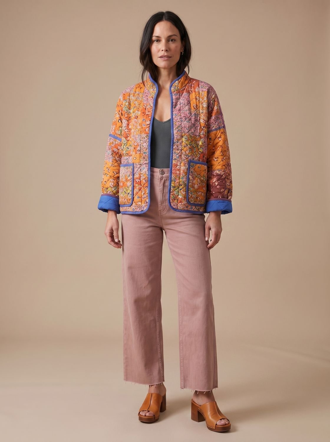 Mette | Damen-Steppjacke mit mehrfarbigem Design