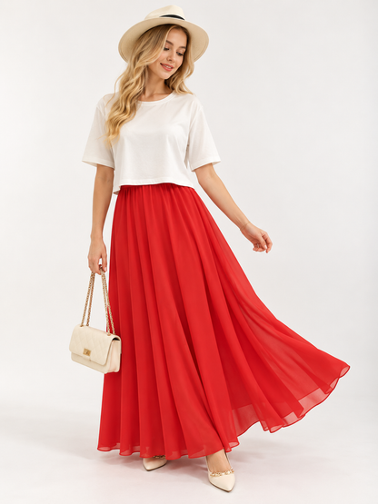 Sofie | Damen Maxiröcke mit hoher Taille und A-Linien-Schnitt
