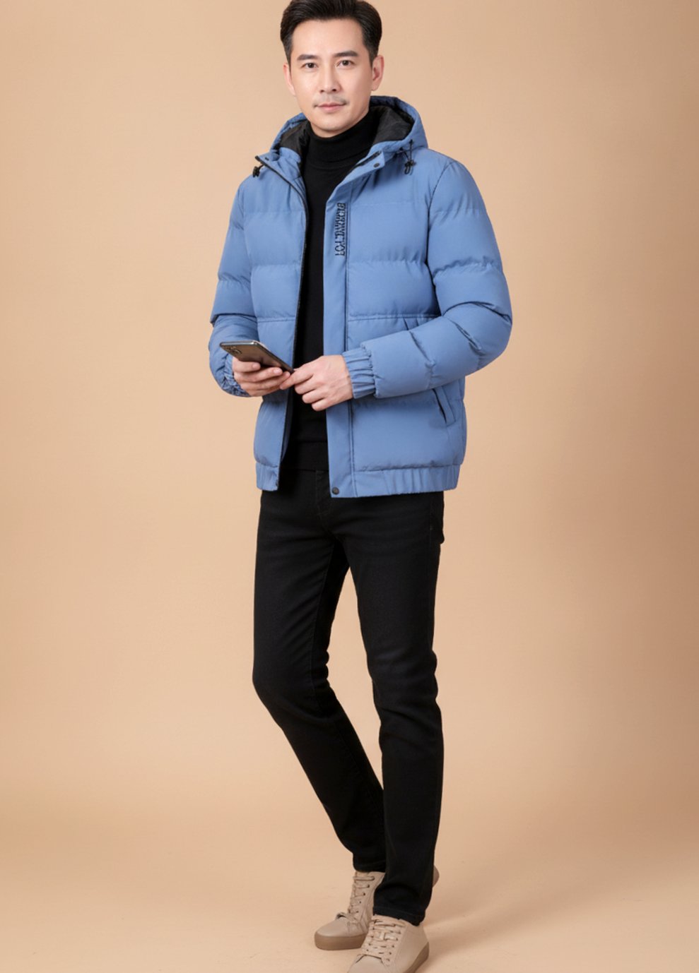 Morten | Gesteppte Herren-Winterjacke mit Kapuze und warmem Futter