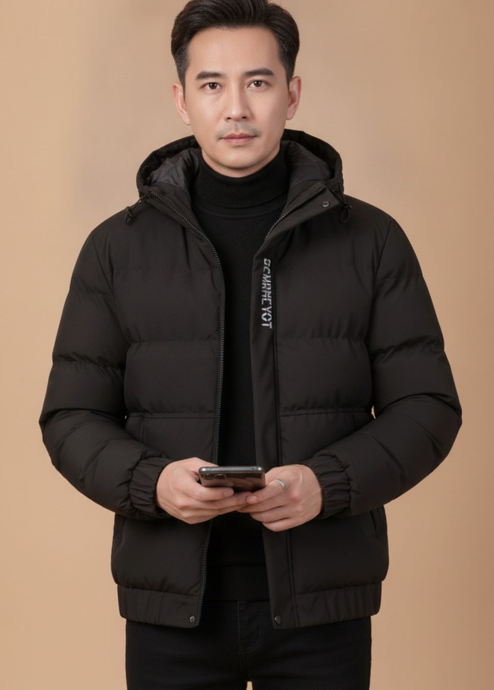 Morten | Gesteppte Herren-Winterjacke mit Kapuze und warmem Futter