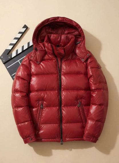 Søren | Glänzende gesteppte Herren-Winterjacke mit Entendaunen und winddichtem Design