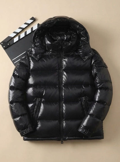Søren | Glänzende gesteppte Herren-Winterjacke mit Entendaunen und winddichtem Design