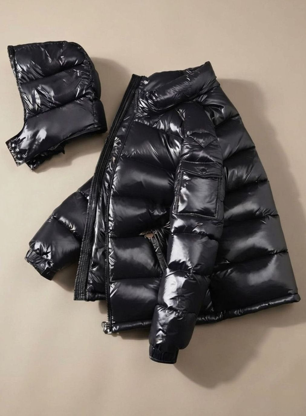 Søren | Glänzende gesteppte Herren-Winterjacke mit Entendaunen und winddichtem Design