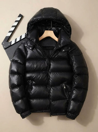 Søren | Glänzende gesteppte Herren-Winterjacke mit Entendaunen und winddichtem Design