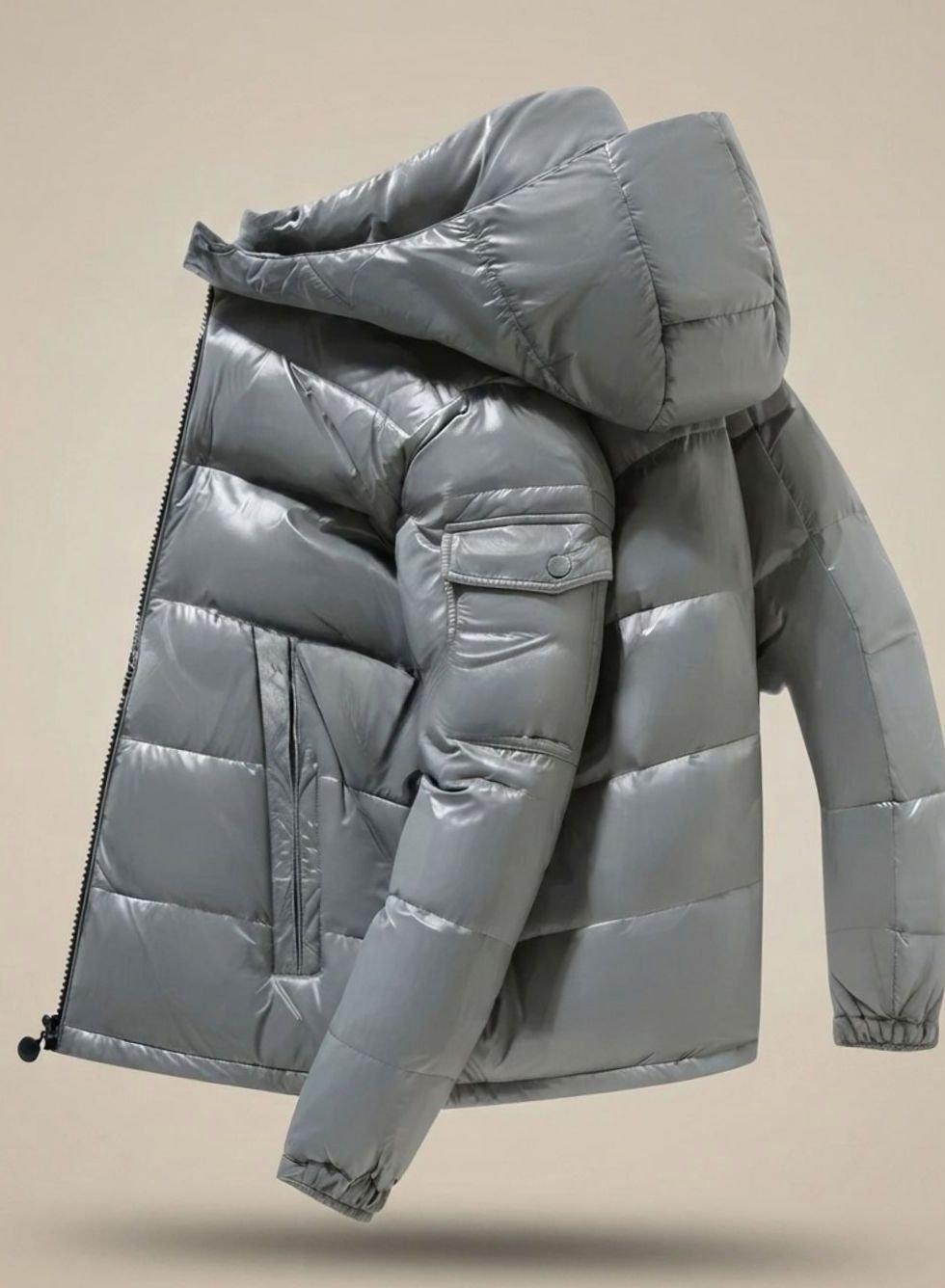 Søren | Glänzende gesteppte Herren-Winterjacke mit Entendaunen und winddichtem Design