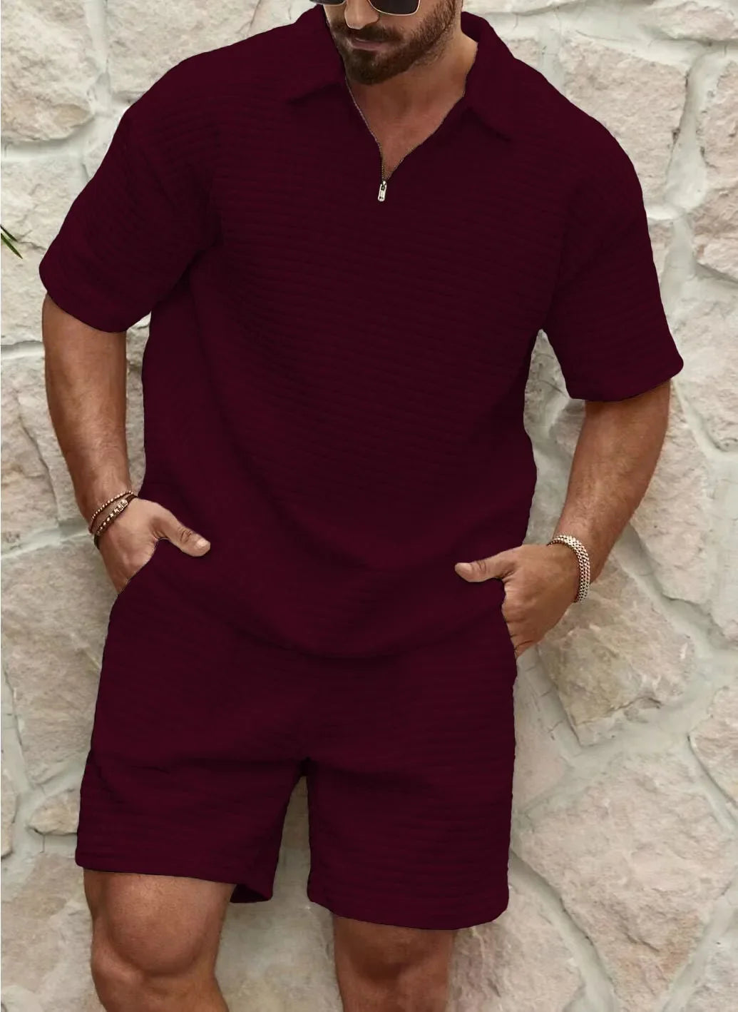 Oscar | Herre komfortabelt zomerset med polo og shorts