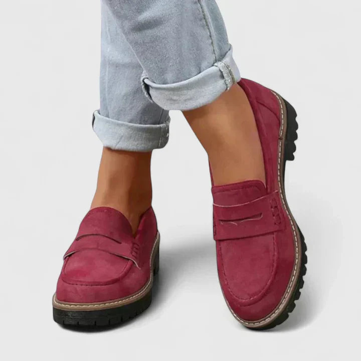 Esmé | Elegante slip-on loafers til damer med lav hæl | Klassisk stil