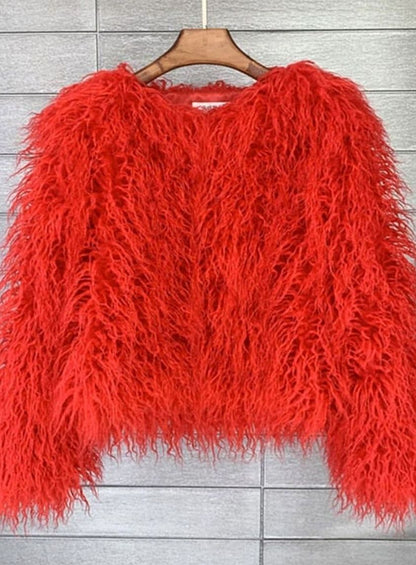 Emma | Kurze, flauschige Kunstpelzjacke für Damen mit weichem Teddy-Design für den Winter
