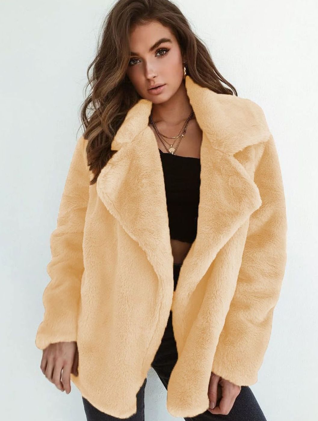 Karla | Lässiger Oversize-Kurzmantel für Damen aus Kunstfell in Teddy-Optik