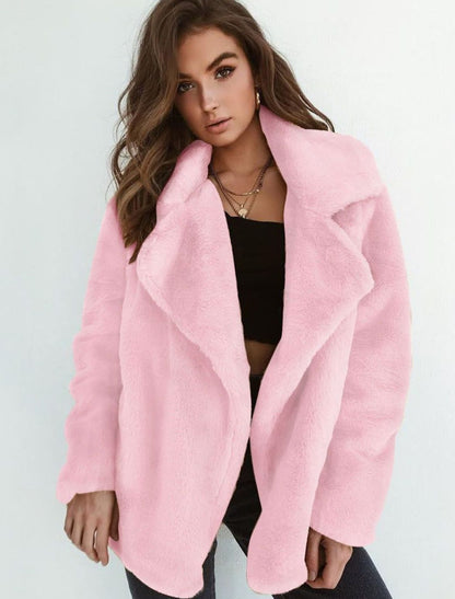 Karla | Lässiger Oversize-Kurzmantel für Damen aus Kunstfell in Teddy-Optik