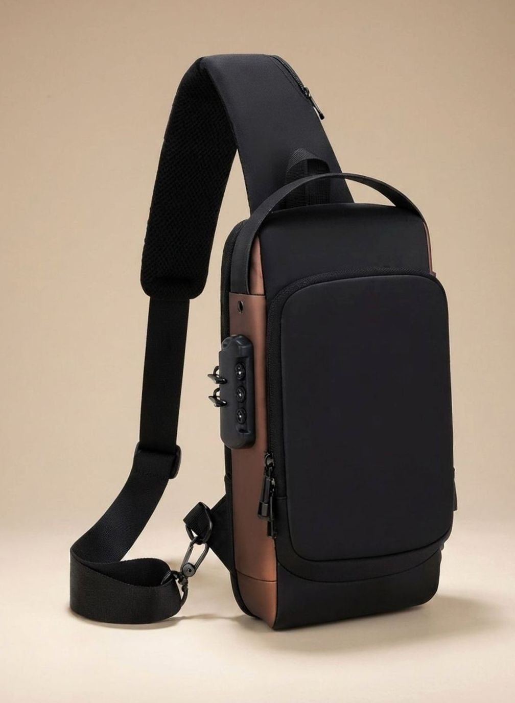 Jan | Wasserabweisende Herren-Umhängetasche mit USB-Anschluss und Taschen