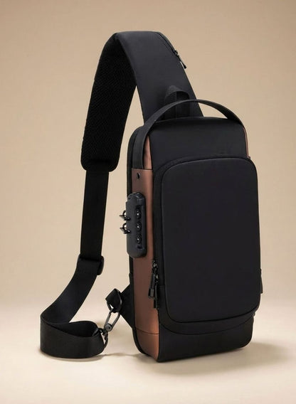 Jan | Wasserabweisende Herren-Umhängetasche mit USB-Anschluss und Taschen