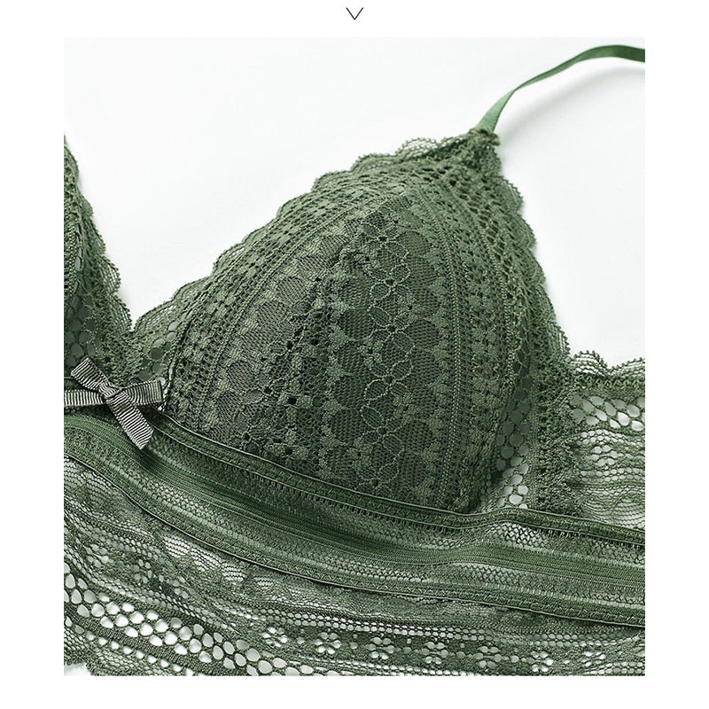 Amina | Blonde bralette med åben ryg og tynde stropper
