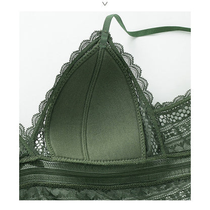 Amina | Blonde bralette med åben ryg og tynde stropper