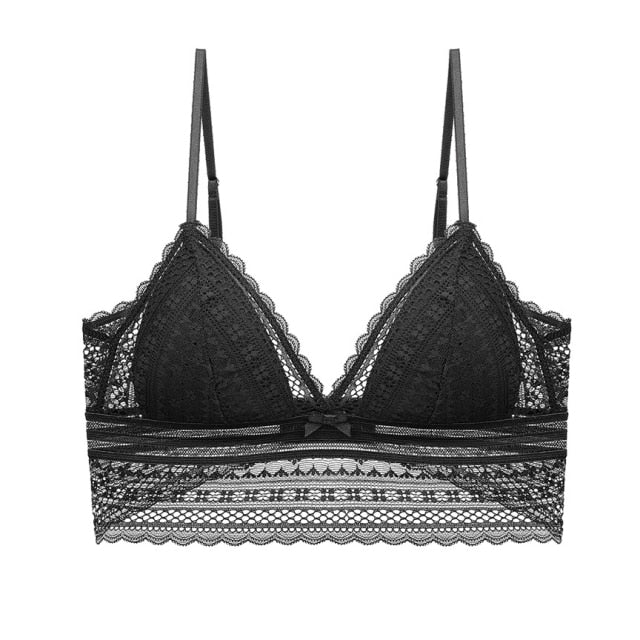 Amina | Blonde bralette med åben ryg og tynde stropper